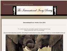 Tablet Screenshot of internationalivorysociety.com